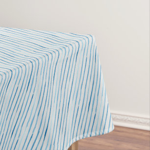 Mantel Simple y elegante cabaña azul pálido con rayas dia