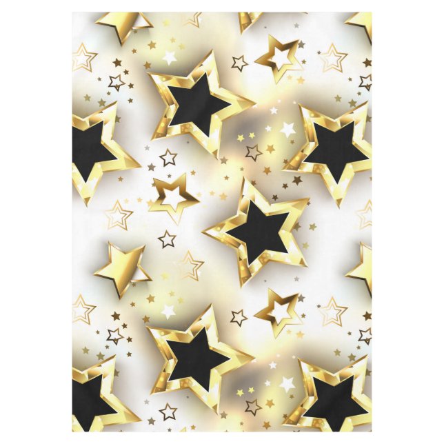 Mantel Sin inconvenientes de luz con estrellas de oro (Anverso)