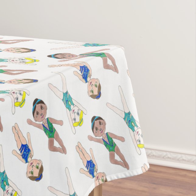 Mantel Sincronización de equipos de Chicas Swimmer Swim (In Situ)