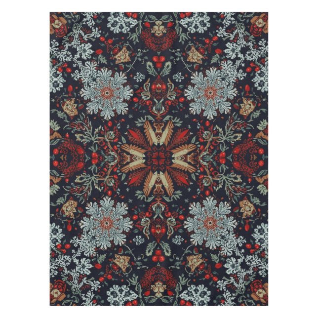 Mantel Sinfonía de copos de nieve en Navidades (Anverso)