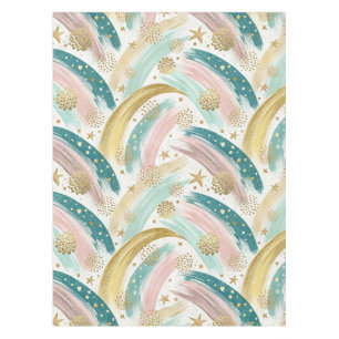 Mantel Singular pastel arcoiris abstracto con estrellas d