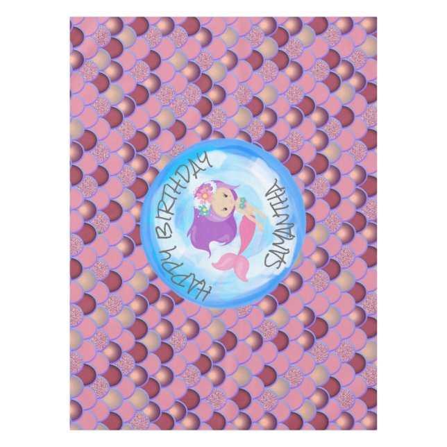 Mantel Sirena Mar Púrpura (Anverso)