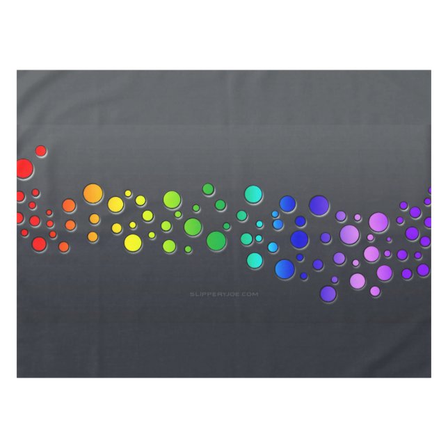 Mantel SlipperyJoe amor burbujas rojo naranja verde amari (Frente (Horizontal))