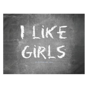 Mantel SlipperyJoe's Me gustan las chicas pizarra sucia o