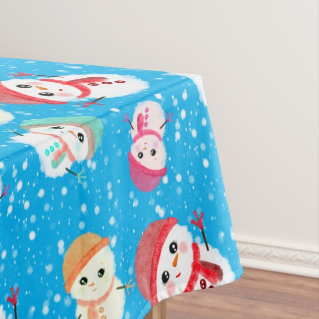 Mantel Snowball y Snowman Blue 2 (In Situ)