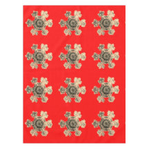 Snowflakes Red Tableclol