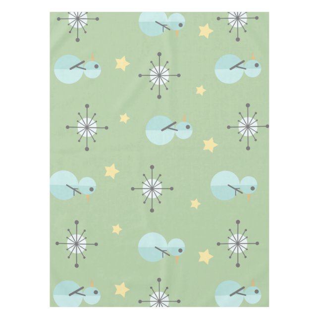 Mantel Snowmen navideño vintage (Anverso)