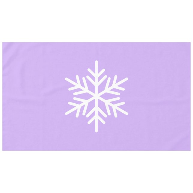 Mantel Sofisticado Snowflake Nórdico Divertido Con Púrpur (Frente (Horizontal))