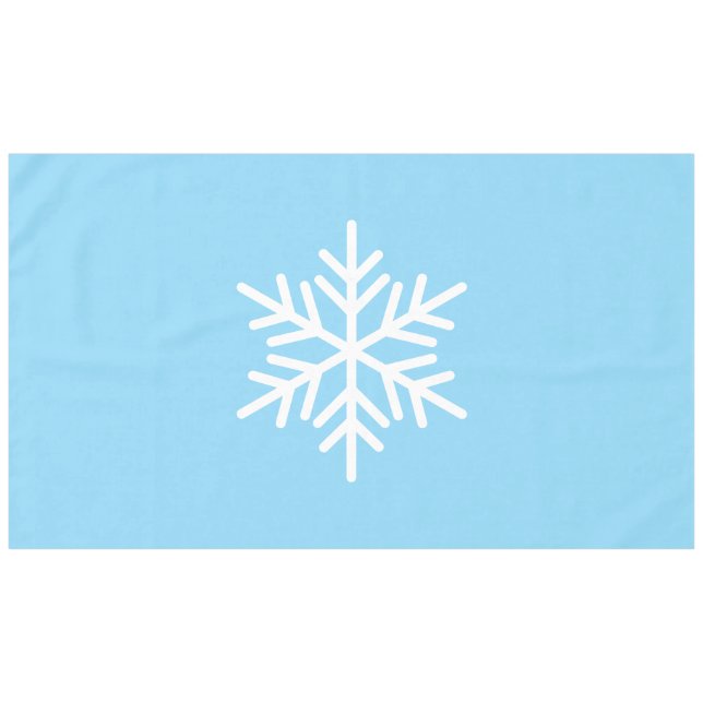 Mantel Sofisticado Snowflake Nórdico Divertido En Azul Es (Frente (Horizontal))