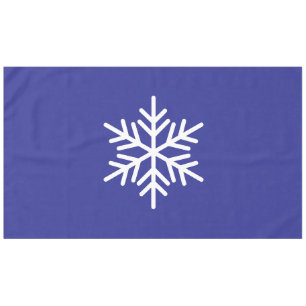 Mantel Sofisticado Snowflake Nórdico Divertido En Azul Pr