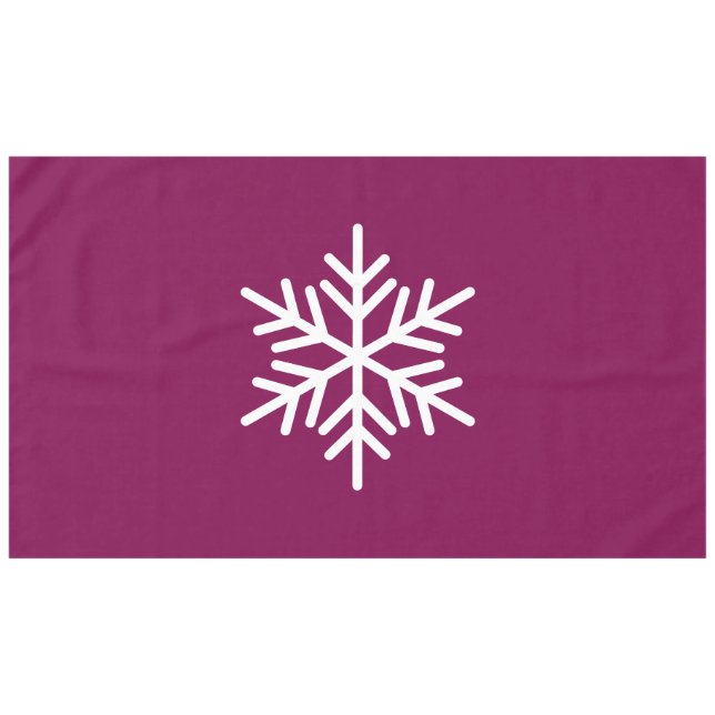 Mantel Sofisticado Snowflake Nórdico Divertido En Borgoña (Frente (Horizontal))