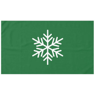 Mantel Sofisticado Snowflake Nórdico Divertido En Green F
