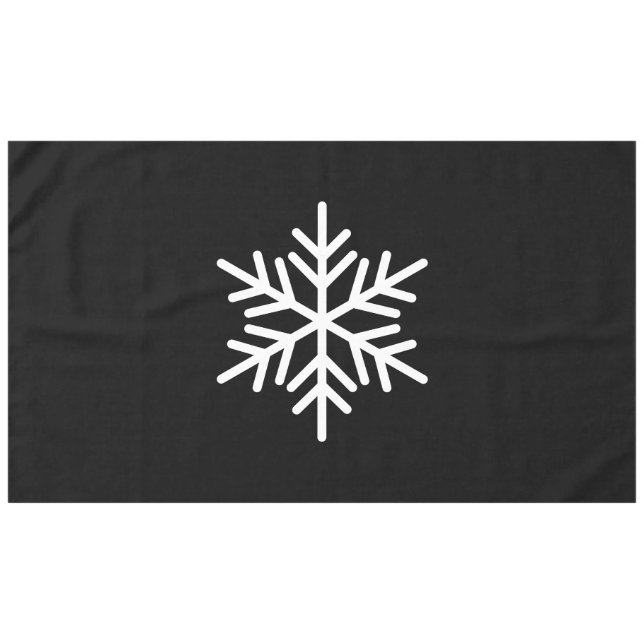 Mantel Sofisticado Snowflake Nórdico Divertido En Negro M (Frente (Horizontal))