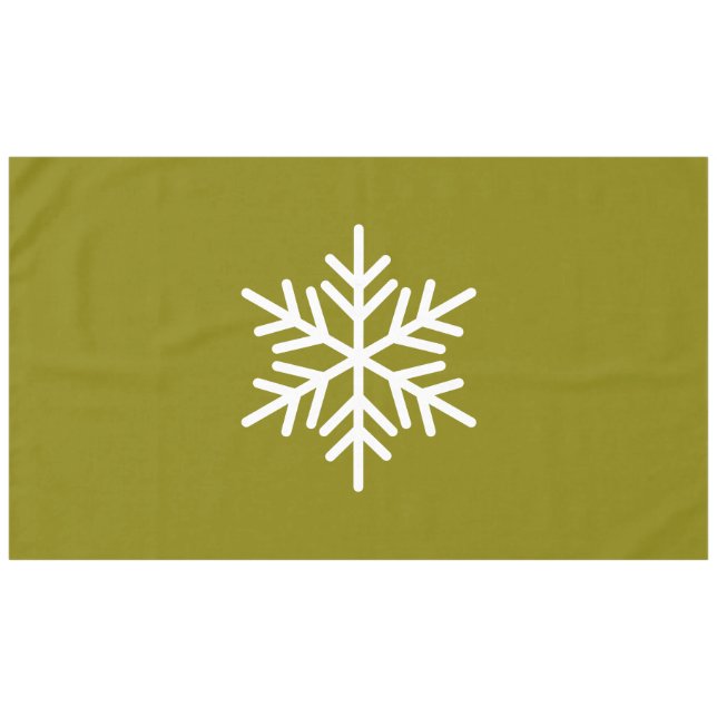 Mantel Sofisticado Snowflake Nórdico Divertido En Oliva D (Frente (Horizontal))
