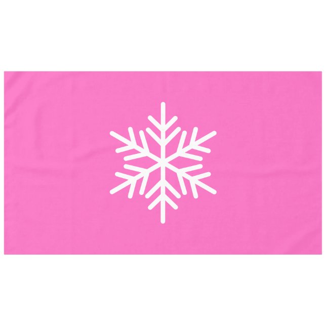 Mantel Sofisticado Snowflake Nórdico Divertido En Rosa Bo (Frente (Horizontal))