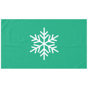 Mantel Sofisticado Snowflake Nórdico Divertido En Verde A