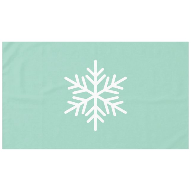 Mantel Sofisticado Snowflake Nórdico En Moda Ligera Verde (Frente (Horizontal))