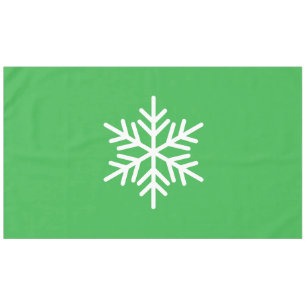 Mantel Sofisticado Snowflake Nórdico En Verde Brillante