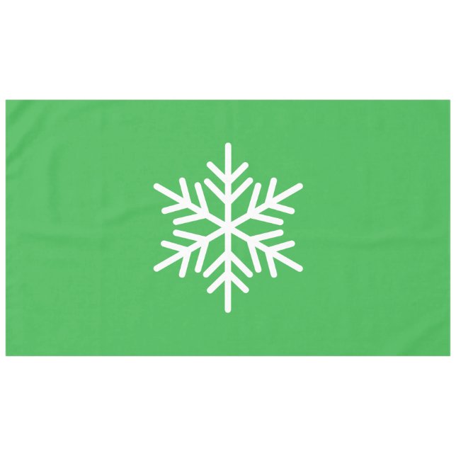 Mantel Sofisticado Snowflake Nórdico En Verde Brillante (Frente (Horizontal))