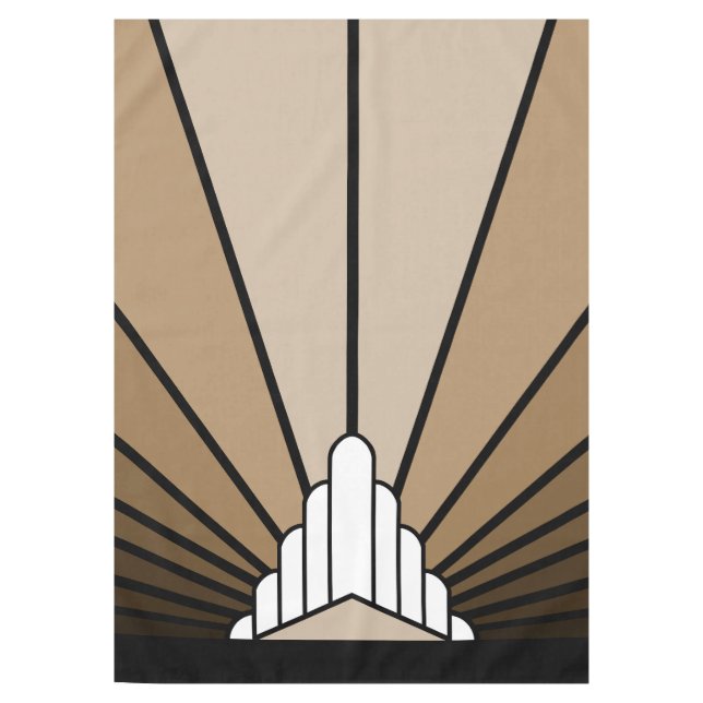 Mantel Sol Art Déco en bronceado (Anverso)