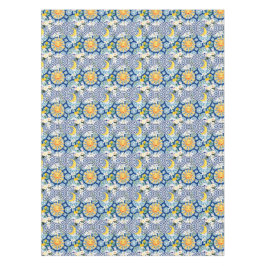 Mantel Sol mediterráneo, flores, limón, media luna,