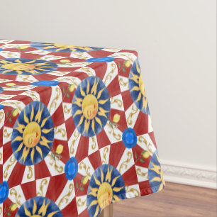 Mantel Sol siciliano, mayólica,