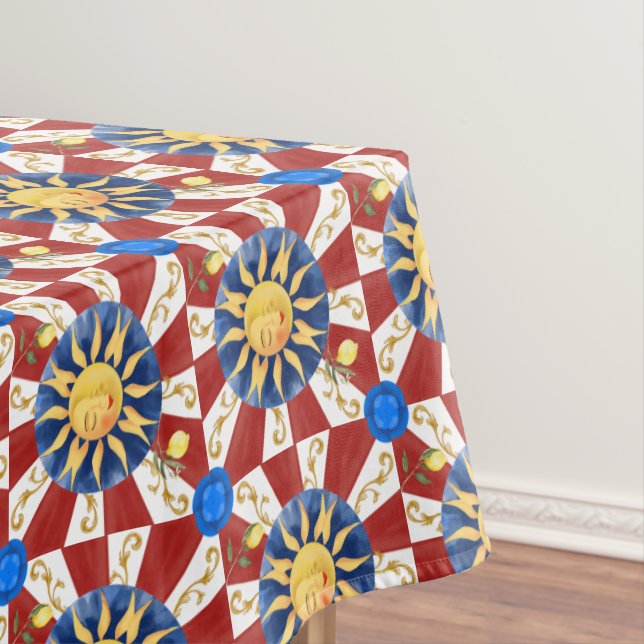 Mantel Sol siciliano, mayólica, (In Situ)