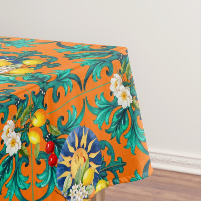 Mantel Sol siciliano, verano, limón, mosaico, azul, (In Situ)