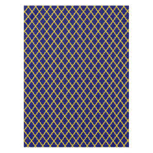Mantel Sol zafiro: azul y amarillo boho elegancia marroqu