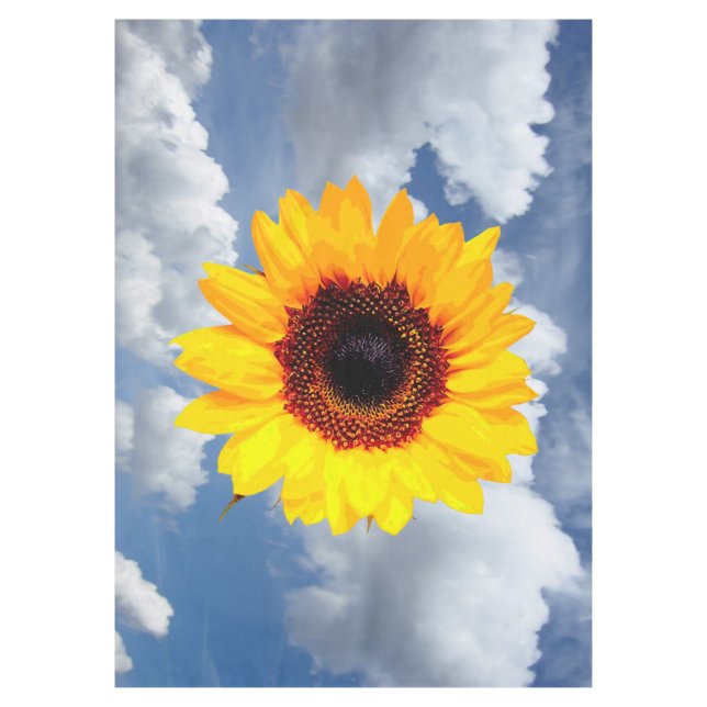 Mantel Sólo un florecimiento de girasol + tu texto e idea (Anverso)