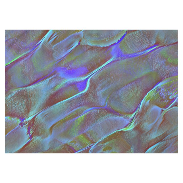 Mantel Sombra de satén rocosa de grano verde azul quemado (Frente (Horizontal))