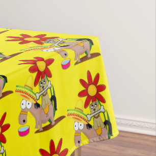 Mantel Sombrero de perro de burro mexicano amarillo con m
