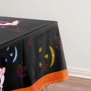 Mantel Sonrisas Fantasmales Espeluznantes Hojas Vibrantes