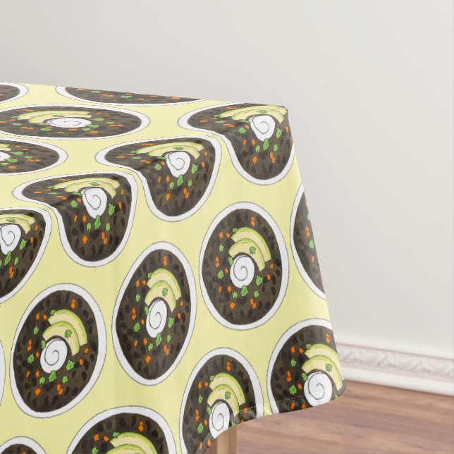 Mantel Sopa de jugo negro aguacate sour Cream Cooking Foo (In Situ)