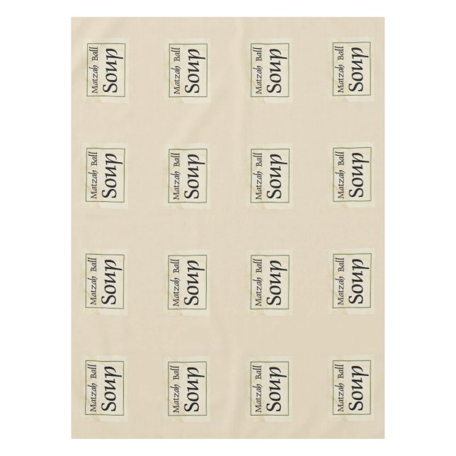 Mantel Sopa de la bola del Matzah (Anverso)