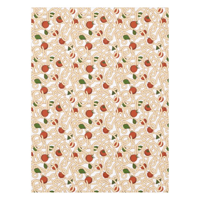 Mantel Spaghetti pasta comida italiana con tomate (Anverso)