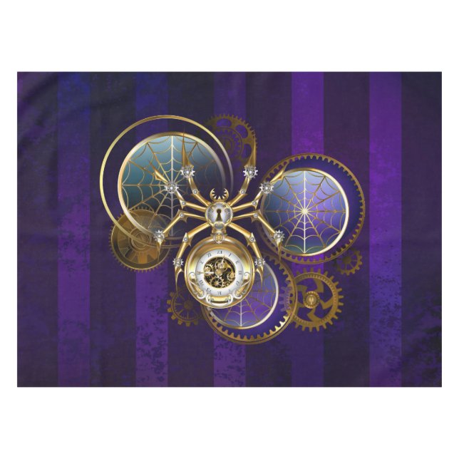 Mantel Spider Steampunk sobre fondo morado (Frente (Horizontal))