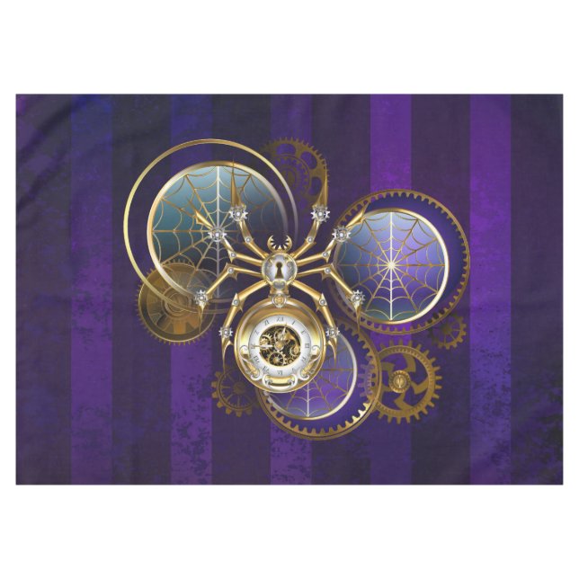 Mantel Spider Steampunk sobre fondo morado (Frente (Horizontal))