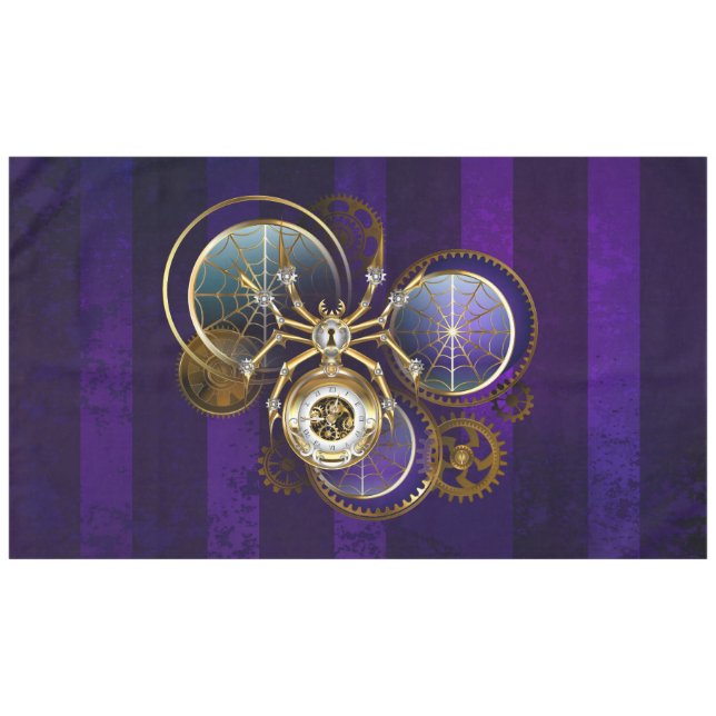 Mantel Spider Steampunk sobre fondo morado (Frente (Horizontal))