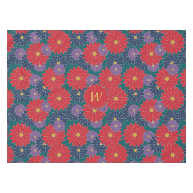 Mantel Splashy Fall Floral Tableclol (Frente (Horizontal))