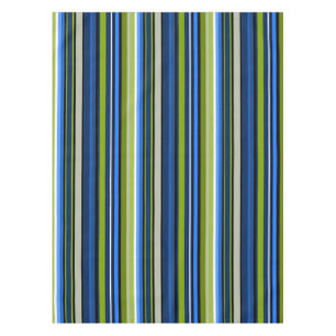 Mantel Sporty Blue Green Stripes Tableclol