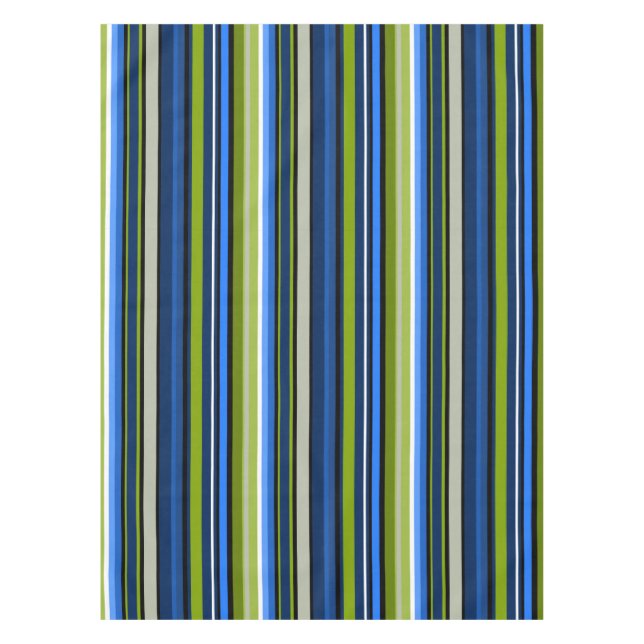 Mantel Sporty Blue Green Stripes Tableclol (Anverso)