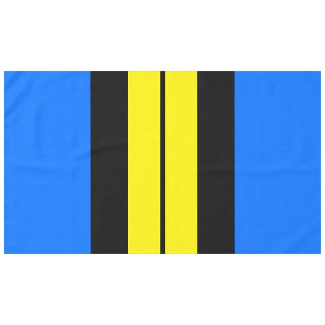 Mantel Sporty Fun Bright Blue Yellow Black Carreras Strip (Frente (Horizontal))