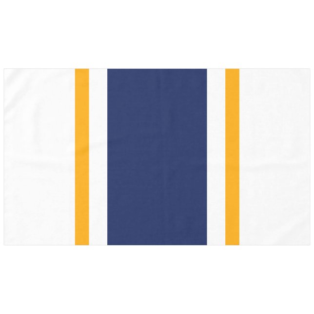 Mantel Sporty Navy Yellow White Carreras Stripeses (Frente (Horizontal))