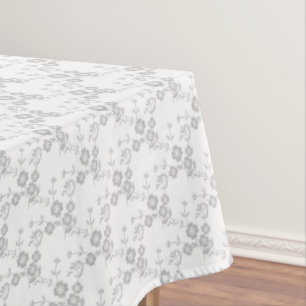 Mantel Spray floral,Style1-Bridal-White-52x70 TABLECLOTH