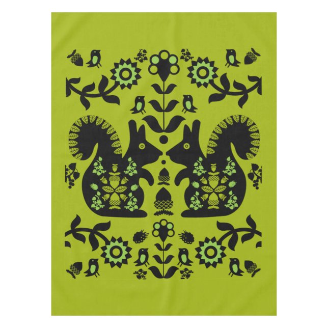 Mantel Squirrel Nórdico Escandinavo Tabulador de Arte Pop (Anverso)