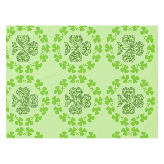 Mantel St. Patrick's Day Shamrock Green (Frente (Horizontal))