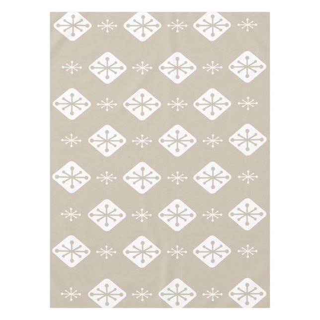 Mantel Starbursts Diamonds Taupe (Anverso)