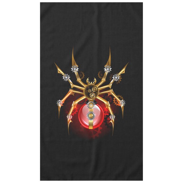 Mantel Steampunk spider on black (Anverso)