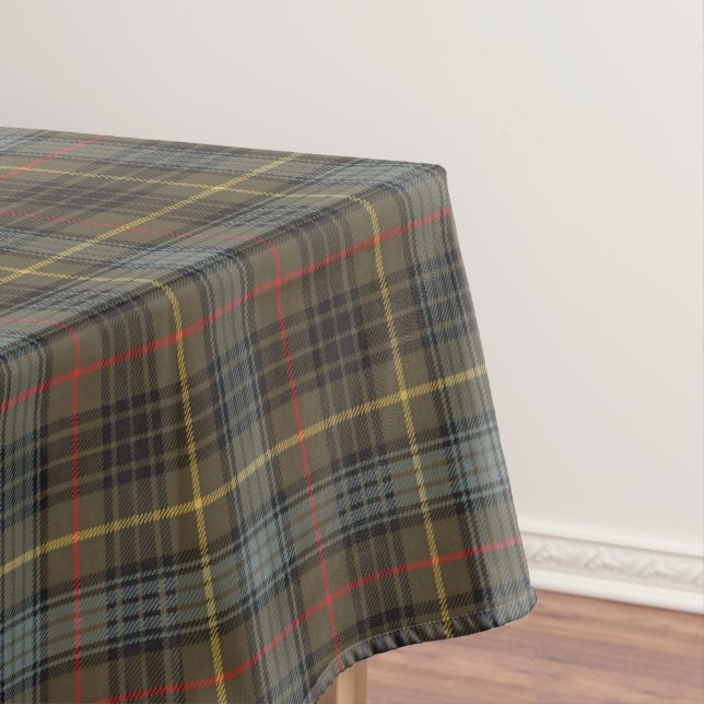 Mantel Stewart Hunting Weathered Tartán Plaid Pattern (In Situ)